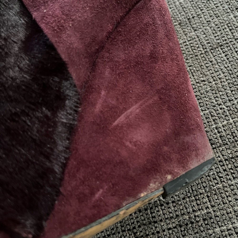 Isabel Marant Women’s Suede Fur Lazio Wedge Boots Sz 38 US Sz 7 - Picture 10 of 16